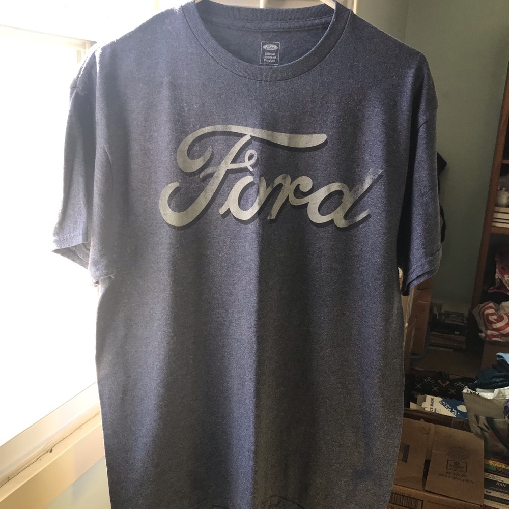 PRICE FIRM Ford Logo Men’s Navy Blue T Shirt Size Large NEW